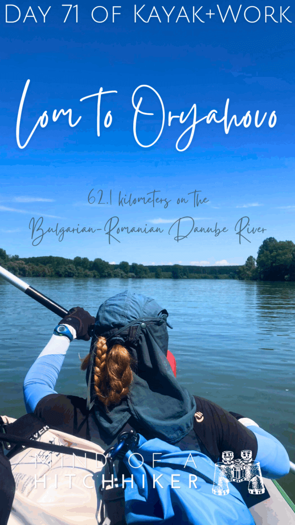 pin kayak+work day 71 Lom to Oryahovo kayaking Danube Kozloduy branch