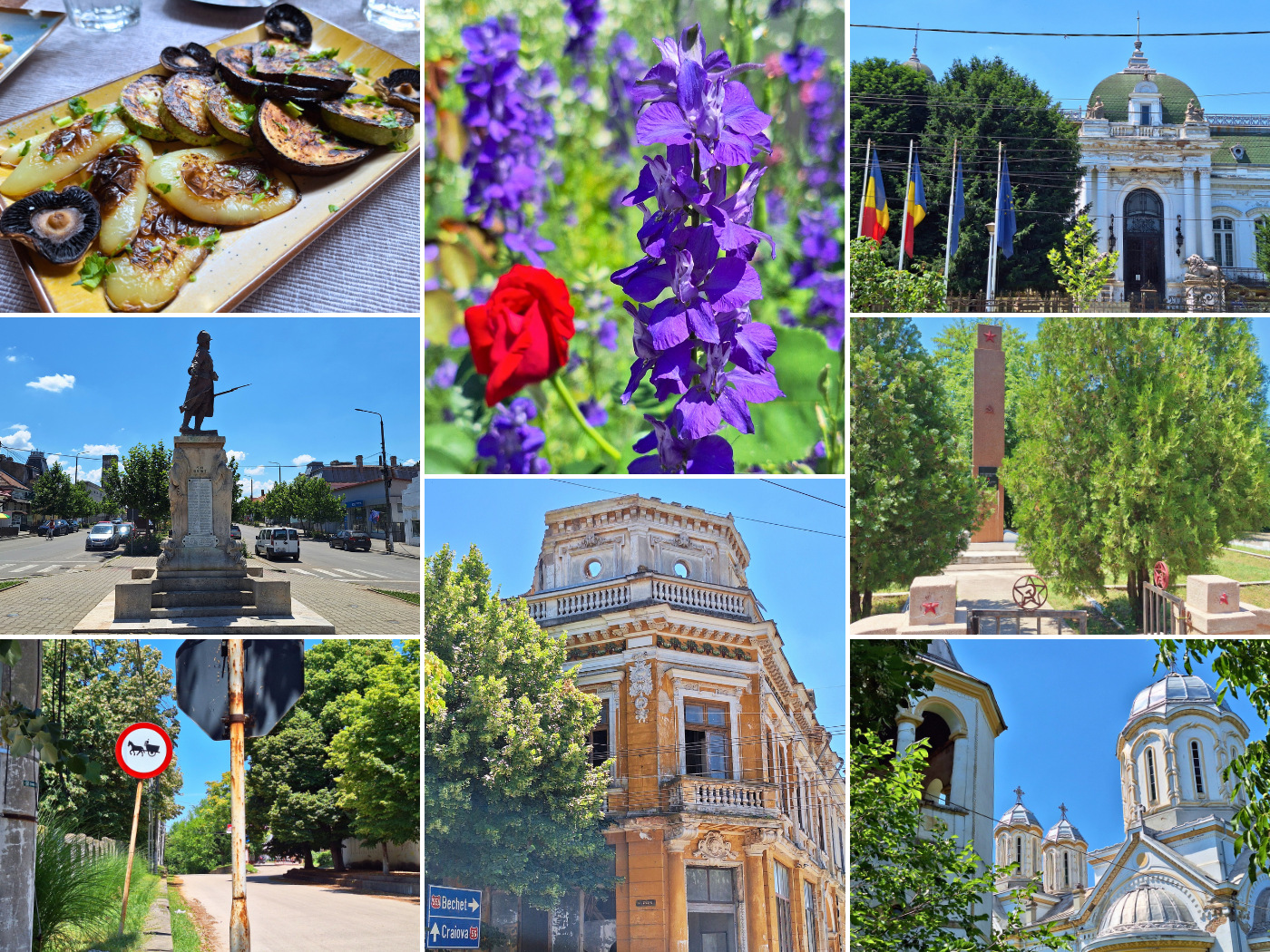 Day 68 off day Calafat Romania Danube River decaying buildings communist monuments flowers churches