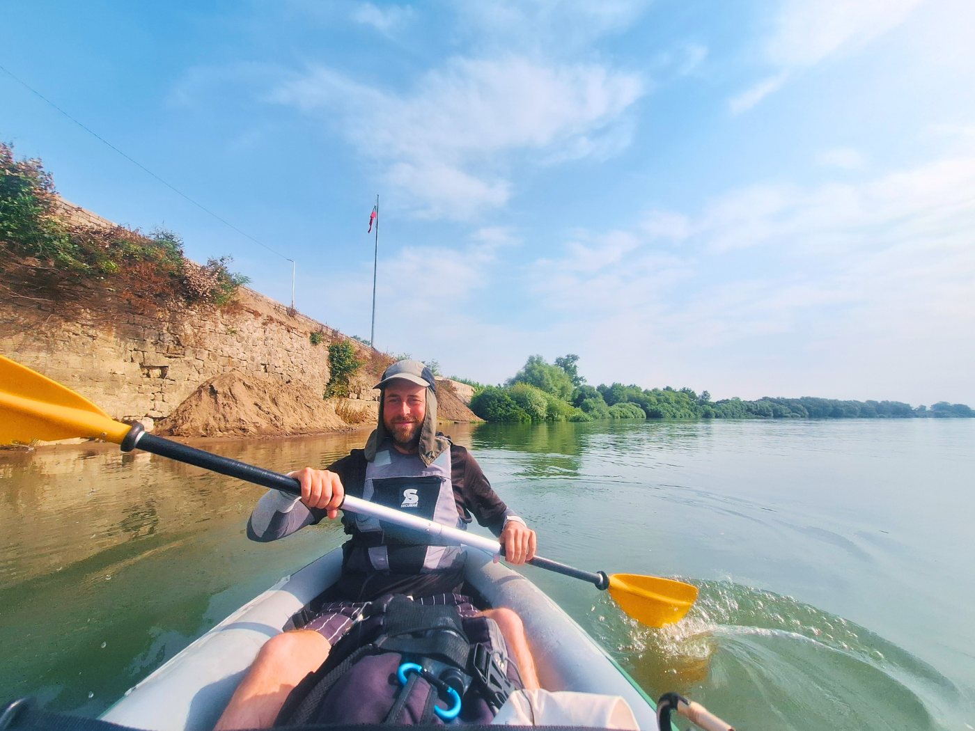featured photo kayak trip day 69 Calafat Romania to Vidin Bulgaria Jonas Baba Vida fortress Danube River Balkans border crossing