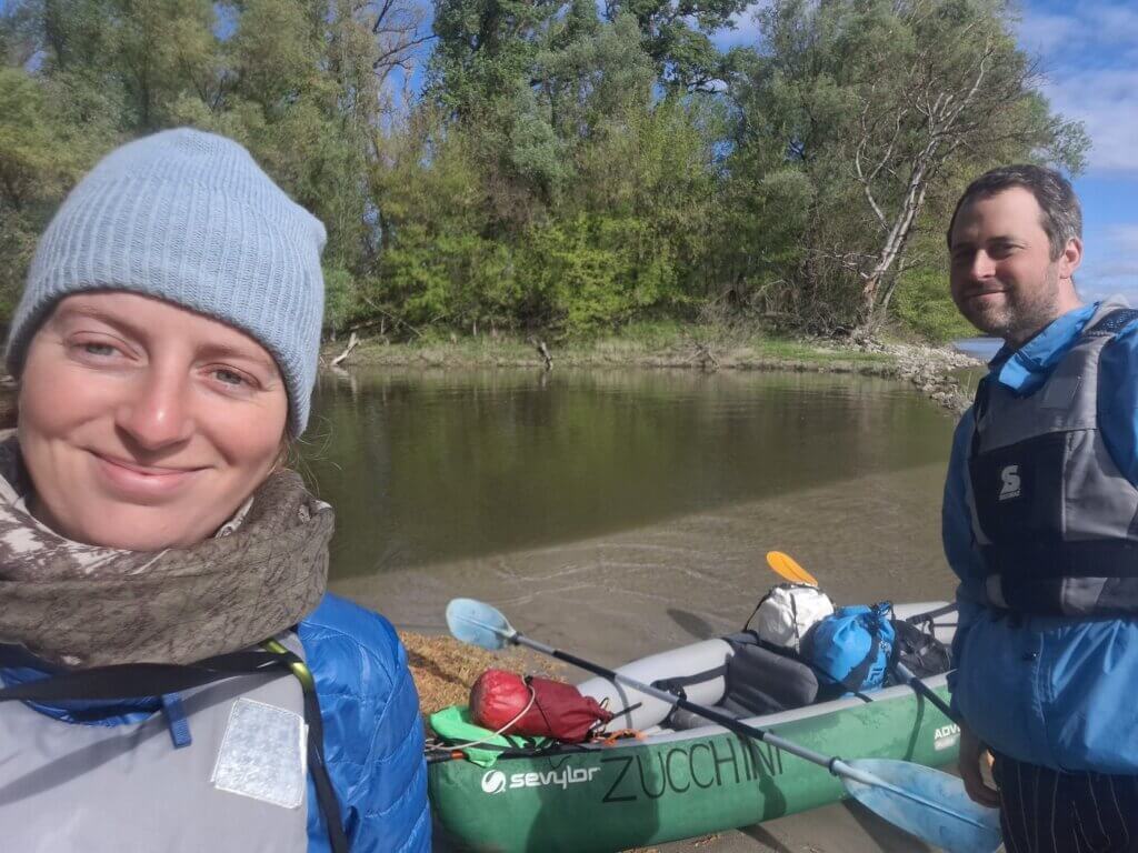 Jonas Iris Zucchini break spot kayaking Danube Croatia Serbia