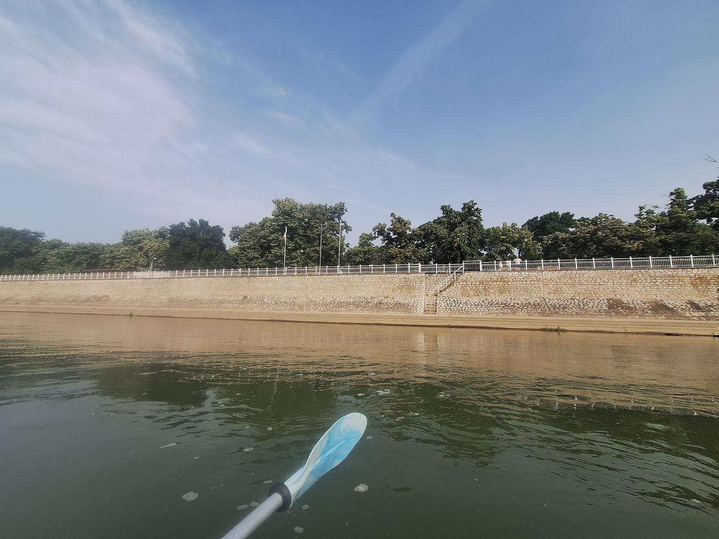 Danube River embankment Bulgaria steep Vidin city stairs kayaking arrival EU flag