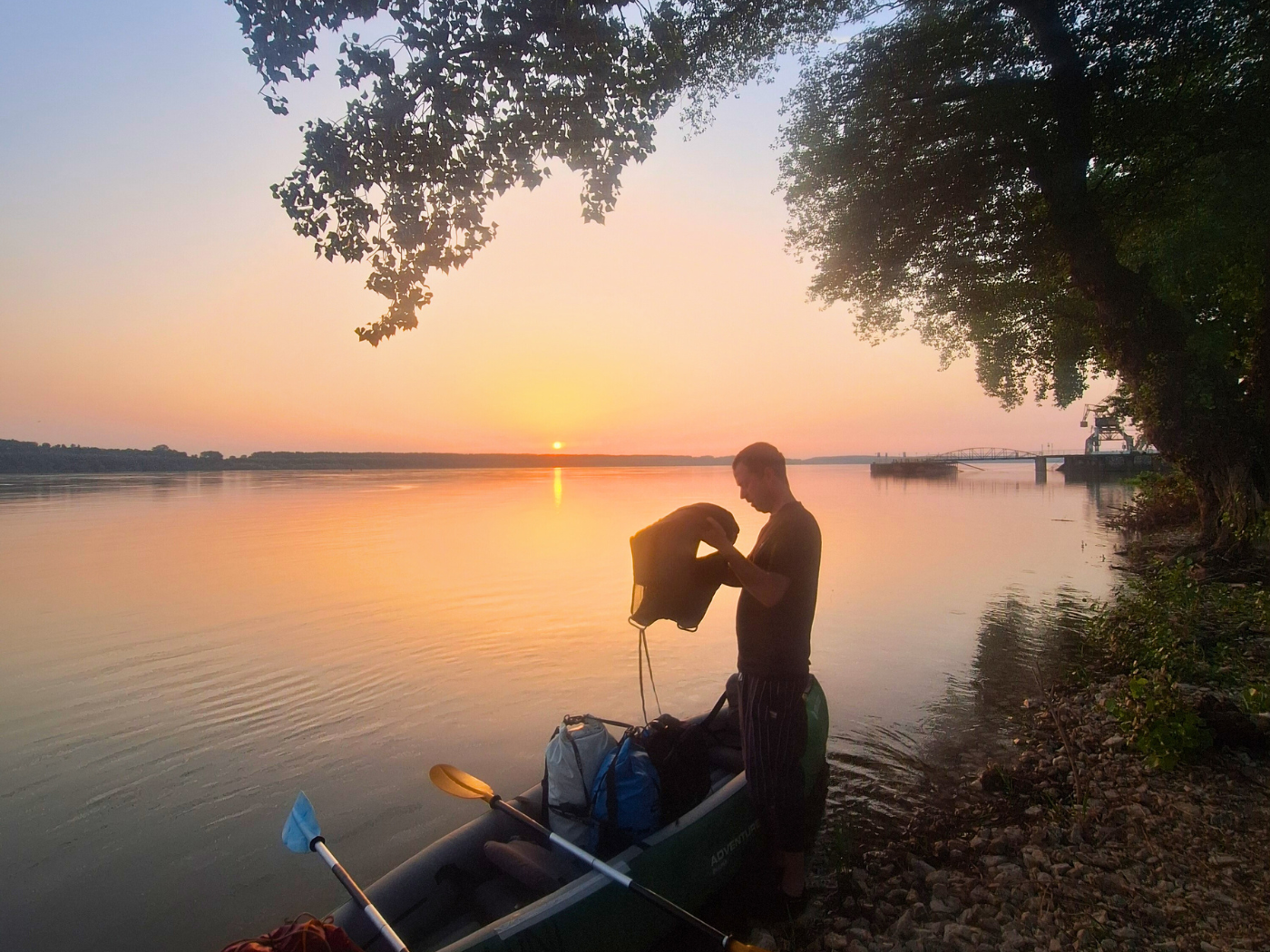 kayak launch spot Oryahovo Bulgaria Danube Jonas life jacket personal flotation device Zucchini the inflatable kayak