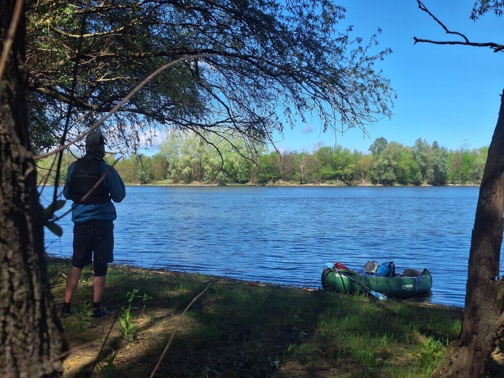 landing spot break Croatian water police near Erdut Poric floodplains beach