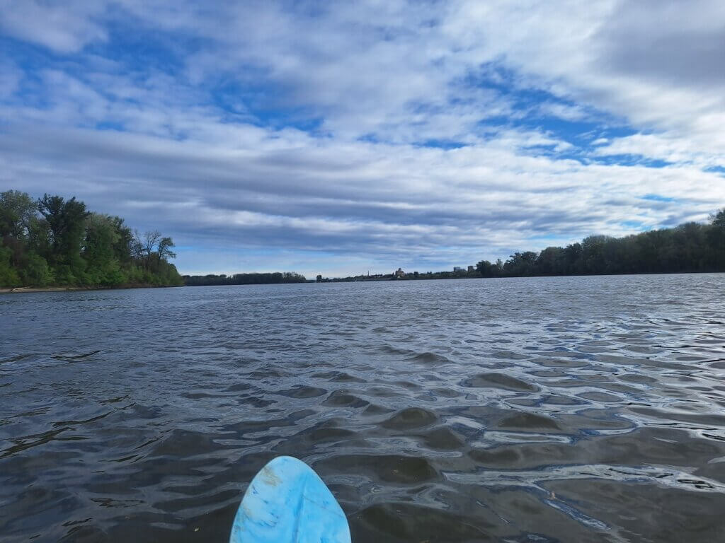 leaving Apatin orthodox church Danube river