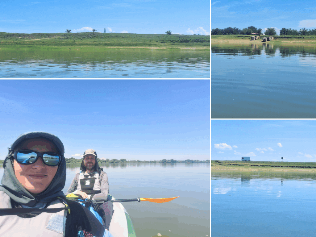 triple border Romania Bulgaria Serbia collage kayaking memorial bunkers WWII Timok River caravan Danube paddling