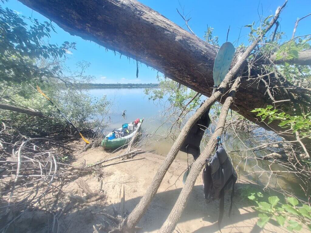 Garla Mare Island Danube River Romania Zucchini the kayak paddling break landing spot head