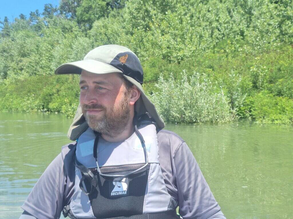 Jonas Breuer kayaking Danube River Garla Mare Romania butterfly hitchhiker bugs insects riparian zone Balkan