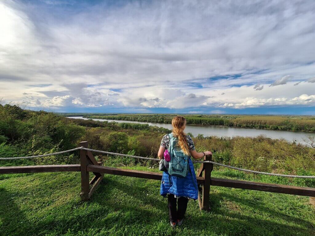 viewpoint Danube river Erdut April hiking walking sightseeing