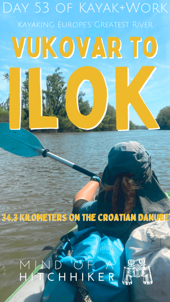 pin kayaking Vukovar to Ilok Danube River Croatia border with Serbia