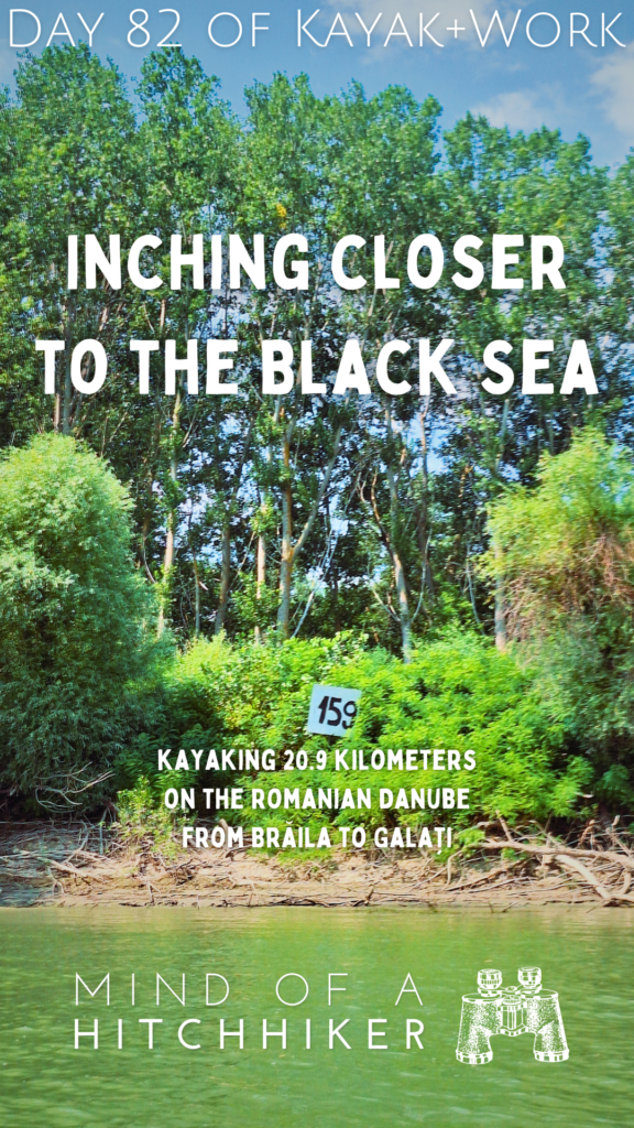 kilometer sign maritime sector of the Danube distance to the Black Sea countdown Europe Braila Romania