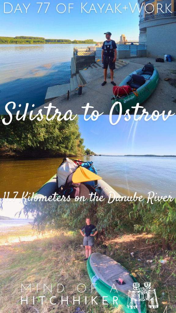 collage pin day 77 Danube River kayaking to the Black Sea Silistra Bulgaria to Chiciu Calarasi Ostrov Romania