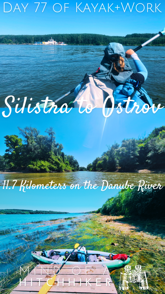collage pin day 77 Danube River kayaking to the Black Sea Silistra Bulgaria to Chiciu Calarasi Ostrov Romania