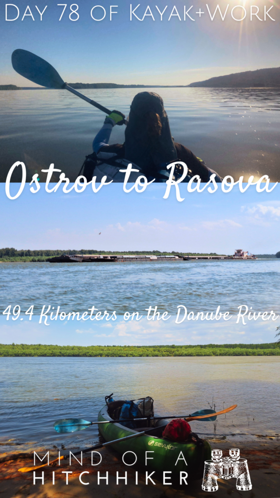 pin kayak trip day 78 Ostrov to Rasova Romania Danube River sunrise paddling Balkan Nature