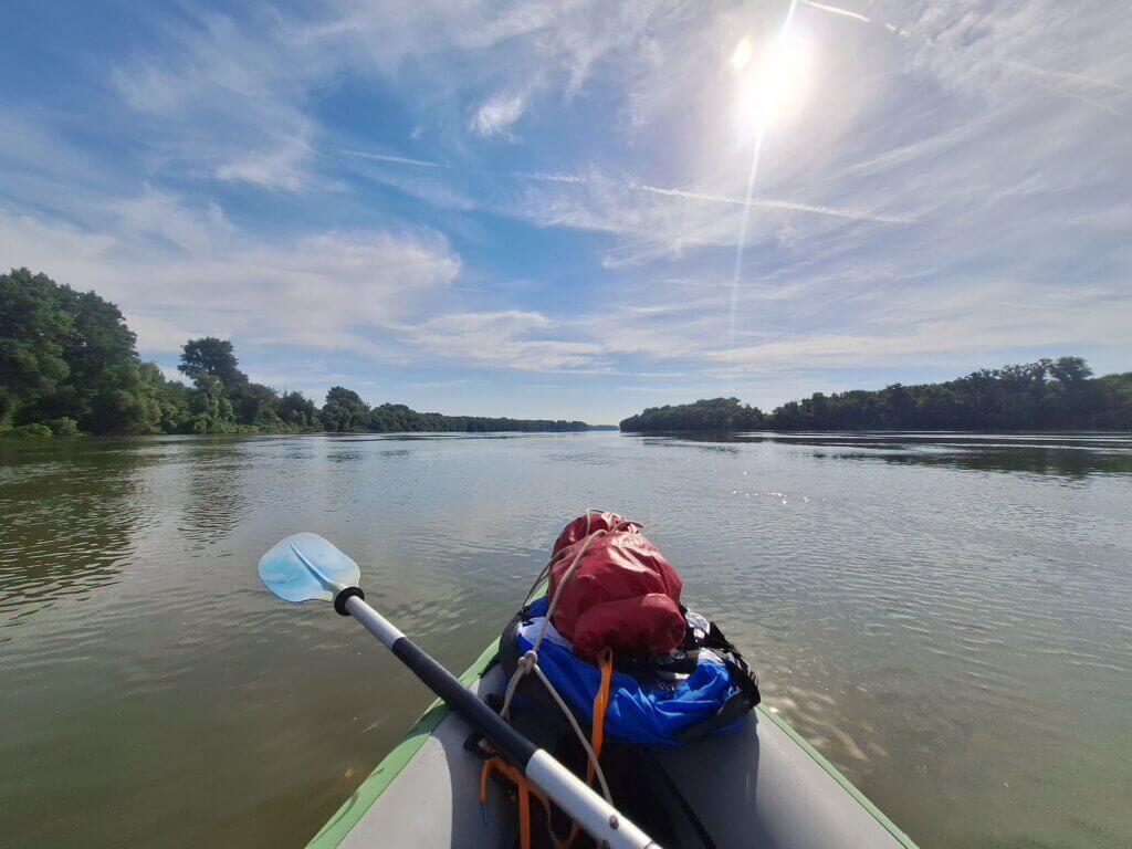 Aleko Taban River island branch Danube river kayaking tranquil beauty Bulgaria border area
