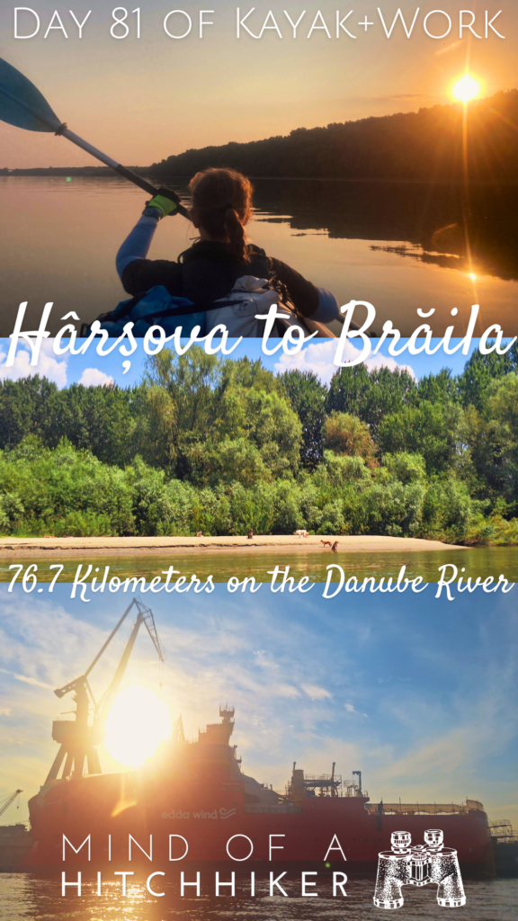 pin kayak trip day 81 Harsova to Braila sunrise Danube River maritime sector