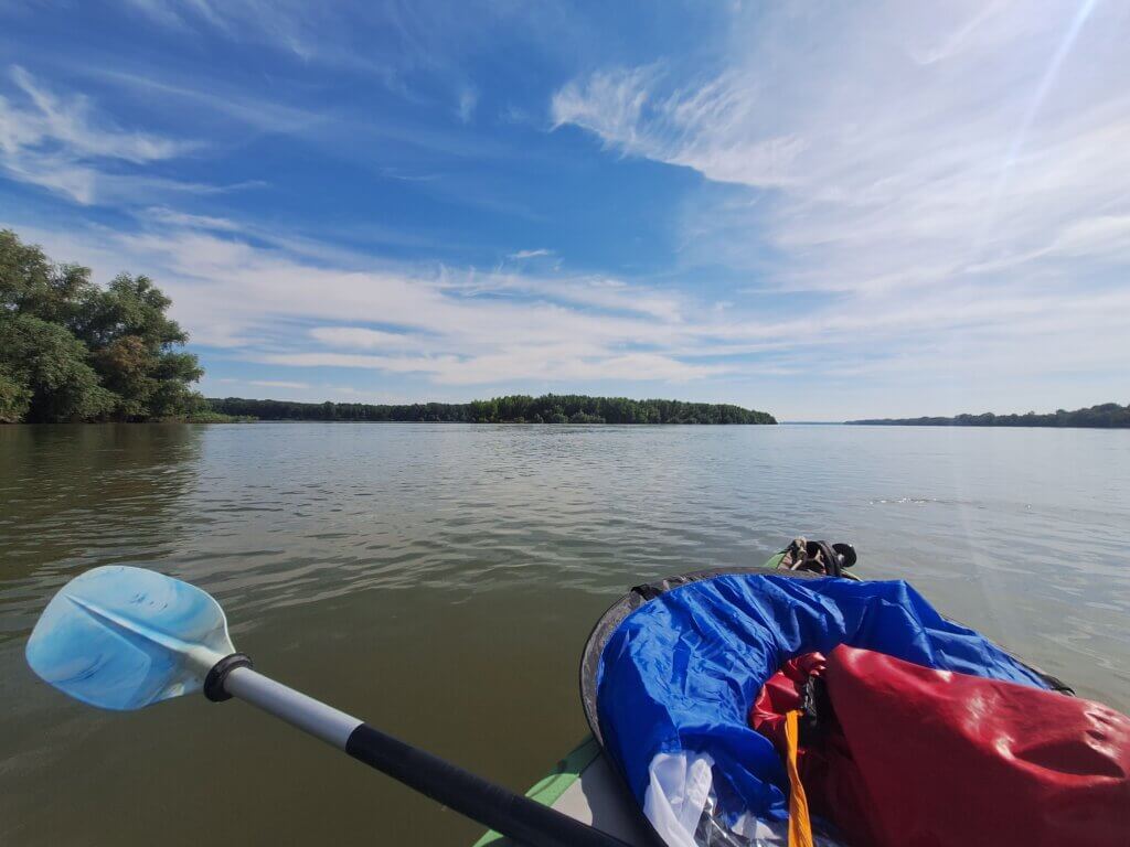 end of Aleko Taban River island Bulgaria Romania Danube river Lungu ostrovul insula island