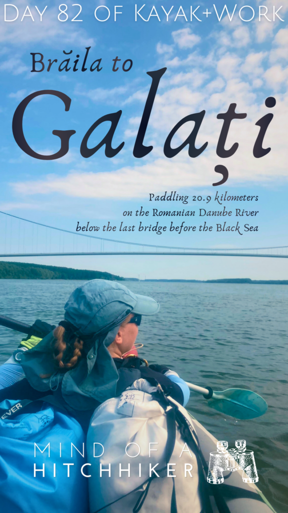 pin kayaking Braila Bridge Danube River Romania