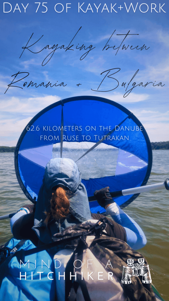 pin kayak sailing Danube River Ruse to Tutrakan day 75 Iris Veldwijk