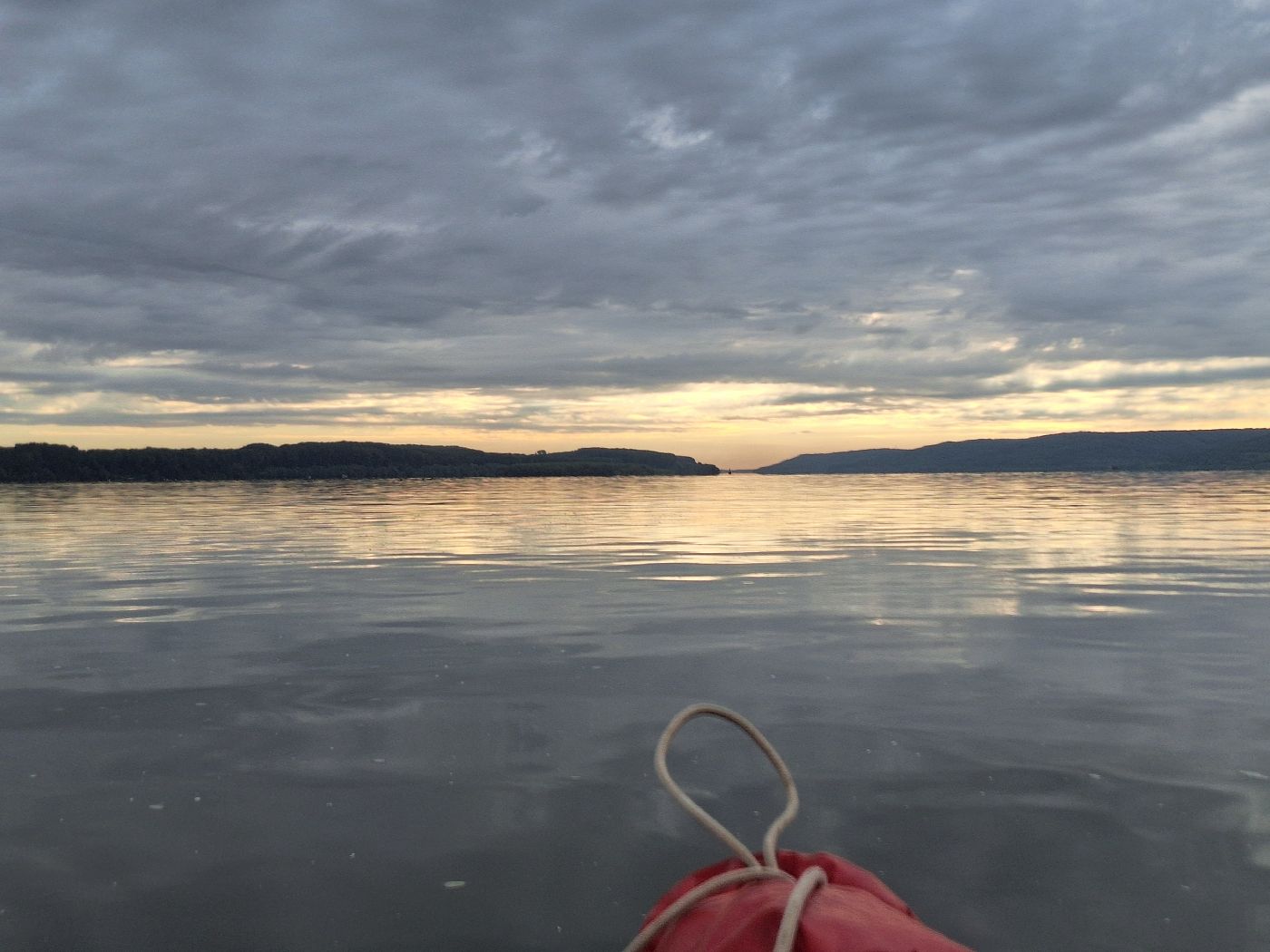 7 39 Tutrakan to Silistra kayaking sunrise main Danube river shipping lane buoy inland waterway Dunavec Bulgaria
