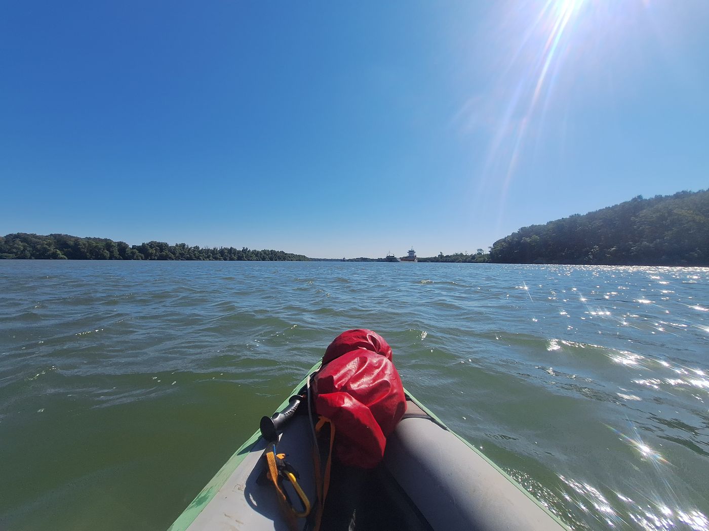 Danube River overview anchorage site before the Danube Delta beginning Bosphorus Queen ship