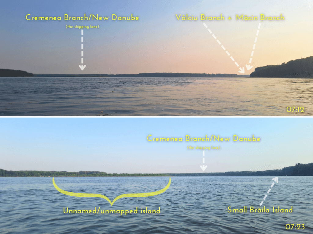 Danube River kayaking Harsova to Braila Balta Mica a Brailei Natural Park Cremenea New Danube Valciu and Macin Branch river islands Romania