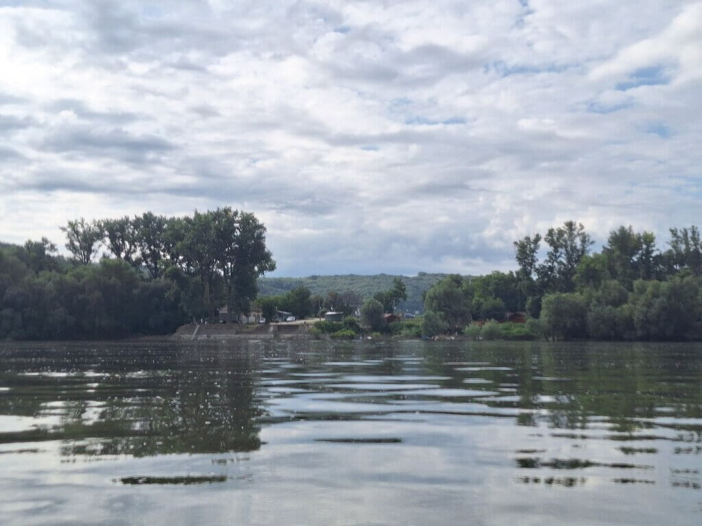 pumping station Malak Preslavets Danube River Bulgaria 414 kilometer sign