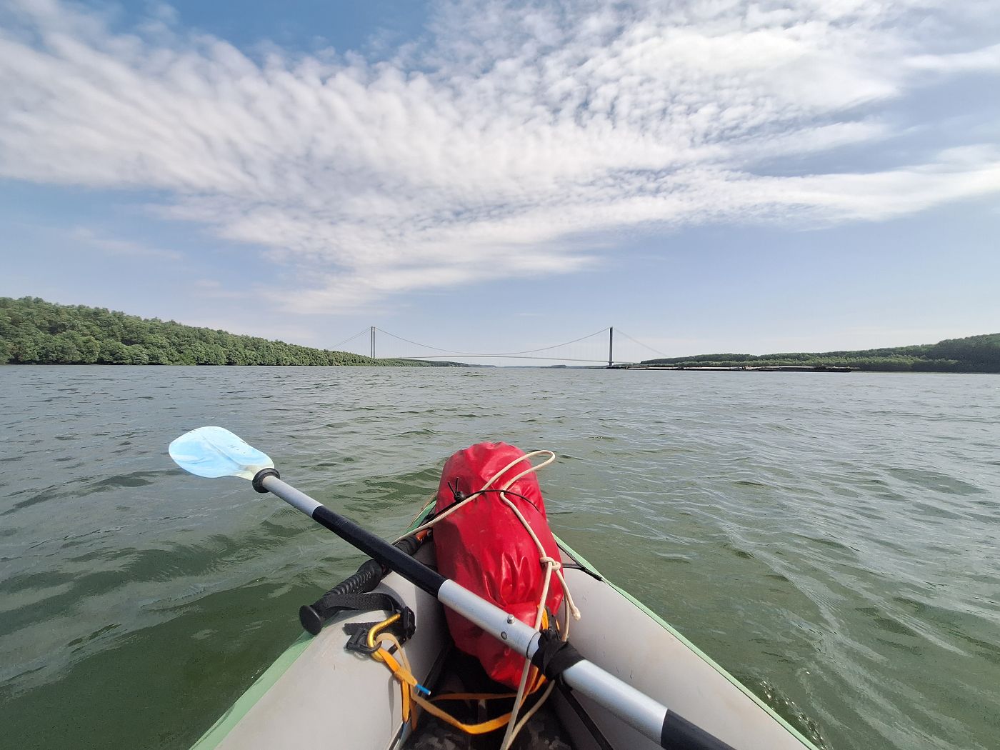 Podul peste Dunare de la Braila bridge Galati Tulcea golden gate inspired Romania kayaking Danube River maritime sector