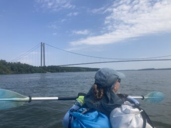 pillars of the Braila Bridge Golden Gate of Europe architecture bridges across the Danube last one before the Black Sea Iris Veldwijk kayaking