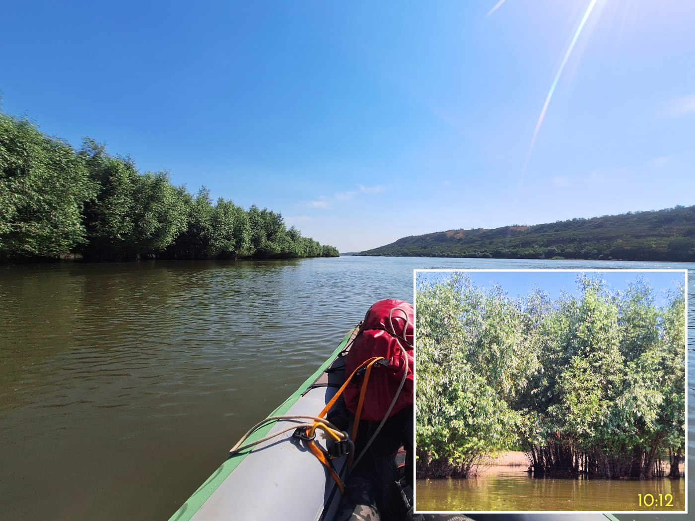 10 12 kayaking Dunarea Veche left side Balta Ialomitei shallow waters sort of nature trees mangrove water bushes brush