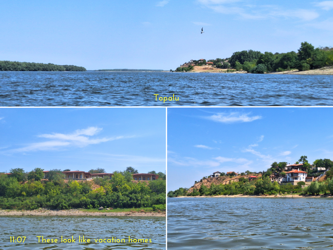 Danube River village Topalu Constanta County Romania Dobruja region right bank suspected holiday houses kayak trip