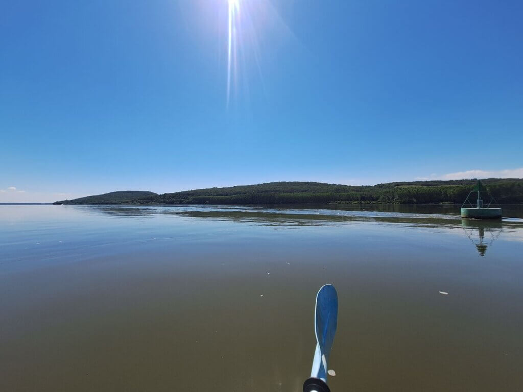 heat wave Danube River Bulgaria kayaking 2024 Vetren Tutrakan to Silistra shipping lane buoy