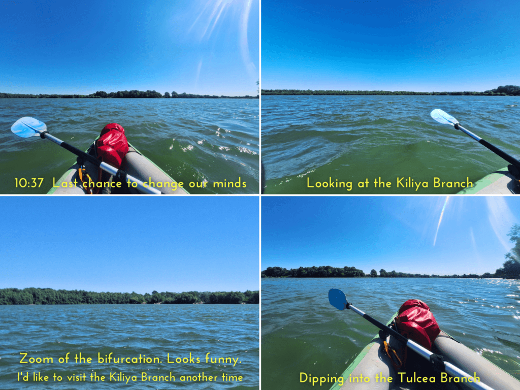 impressions of the first Danube Delta split Chilia Kiliya branch and Tulcea branches from Isaccea kayak trip day 84