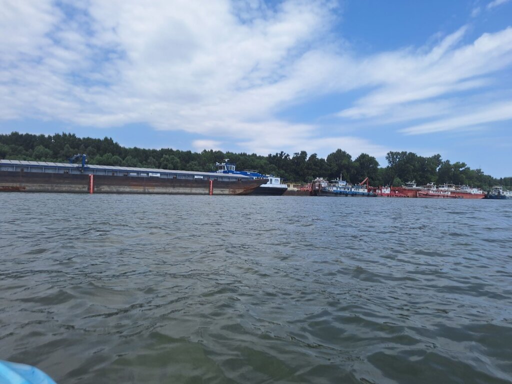 11 52 anchorage site abandoned barges Danube River Romania confiscated between Braila and Galati