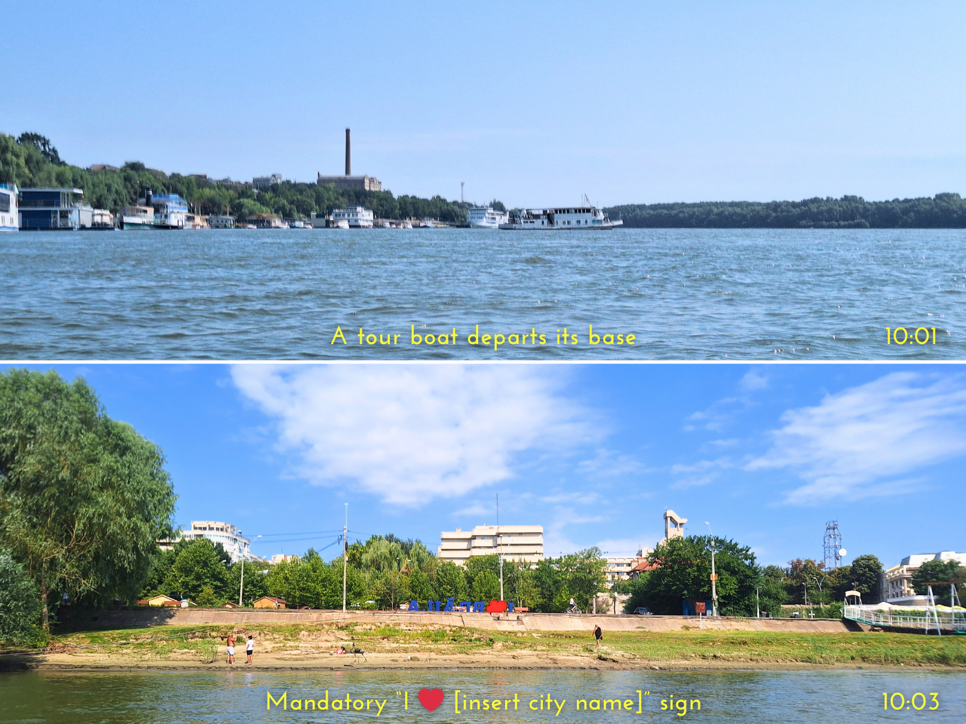 I heart Braila city on the Danube Romania boat tour to the Braila bridge