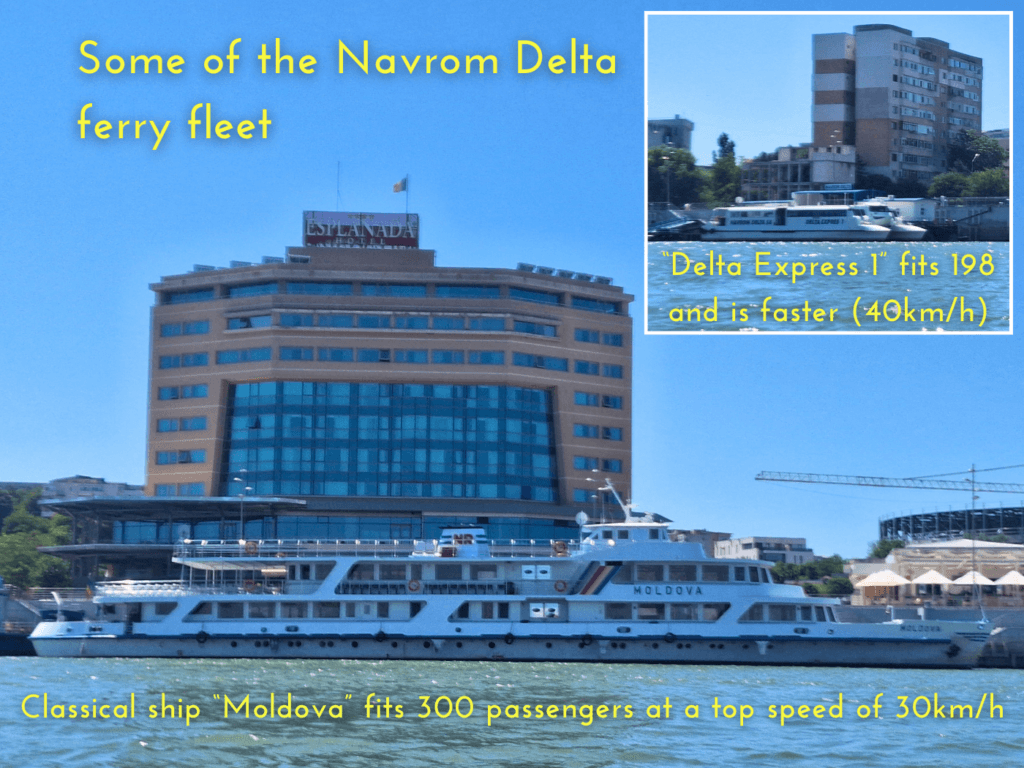 Moldova ferry ship Danube River Romania Tulcea Delta Express 1 ferry routes Navrom connections