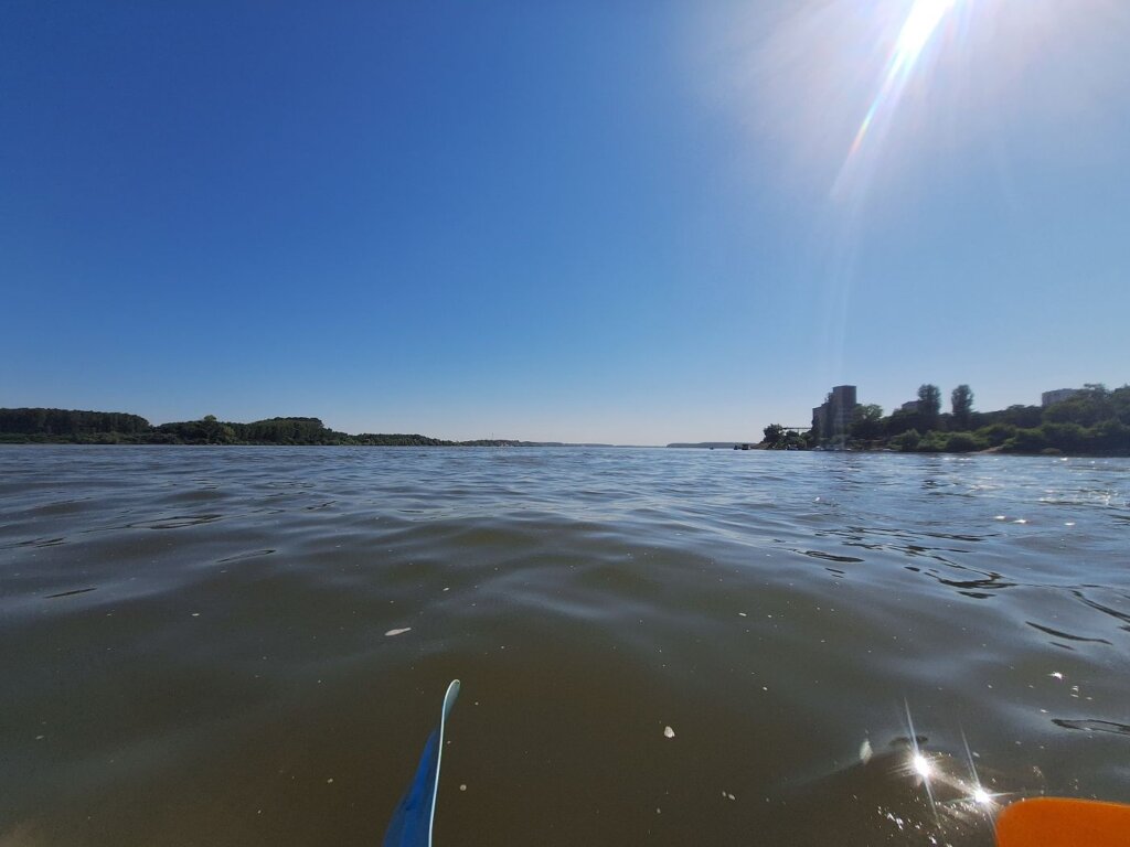 Zucchini kayaking Danube river crossing Bulgaria to Romania downstream islands Ostrov Branch Borcea Calarasi Silistra