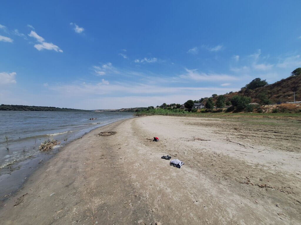 swimming beach Rasova Romania Danube River Balta Ialomitei kayak trip day 78 317 kilomters to go to the Black Sea