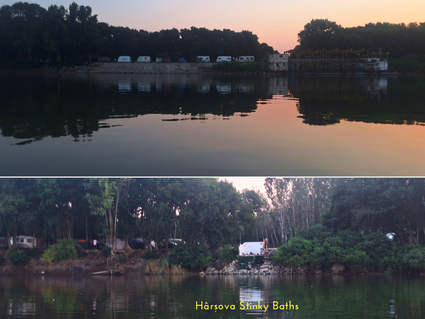 Harsova Hirsova stinky baths la izvoarele sulfuroase puturoasa hot spring Danube River Romania Constanta County Dobruja camping campsite