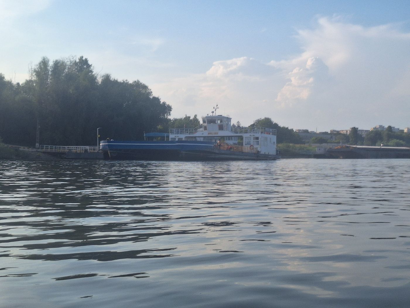 19 03 ferry crossing Bac Insula Mare a Brailei Braila city car ferry to Balta Mica a Brailei Natural Park Romania kayak travel