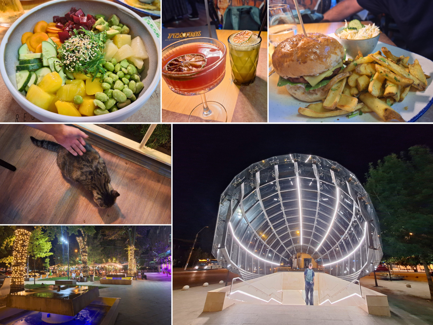 24 July off day kayaking Galati dinner fancy restaurant cocktails nightlife Romania