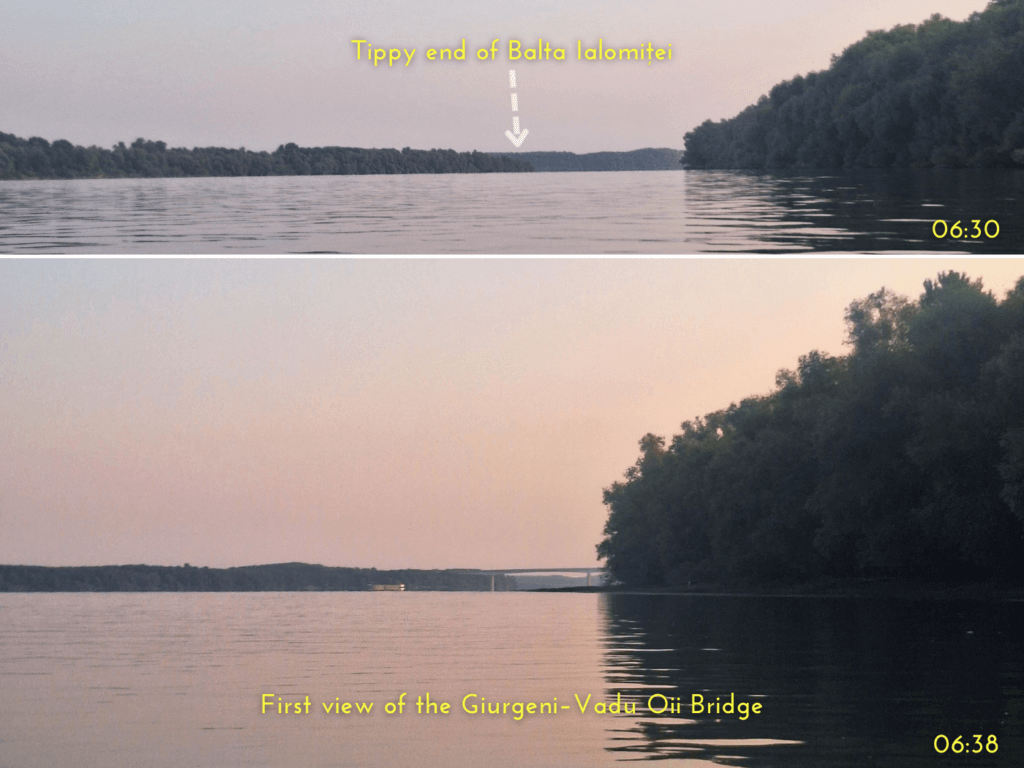 kayak trip day 81 Harsova to Braila Giurgeni Vadu Oii Bridge Danube River kayaking second to last before the Delta