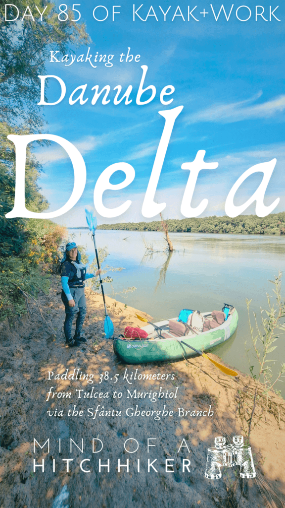 pin Iris Veldwijk kayaking the Danube from source to Black Sea Delta Romania landing spot break