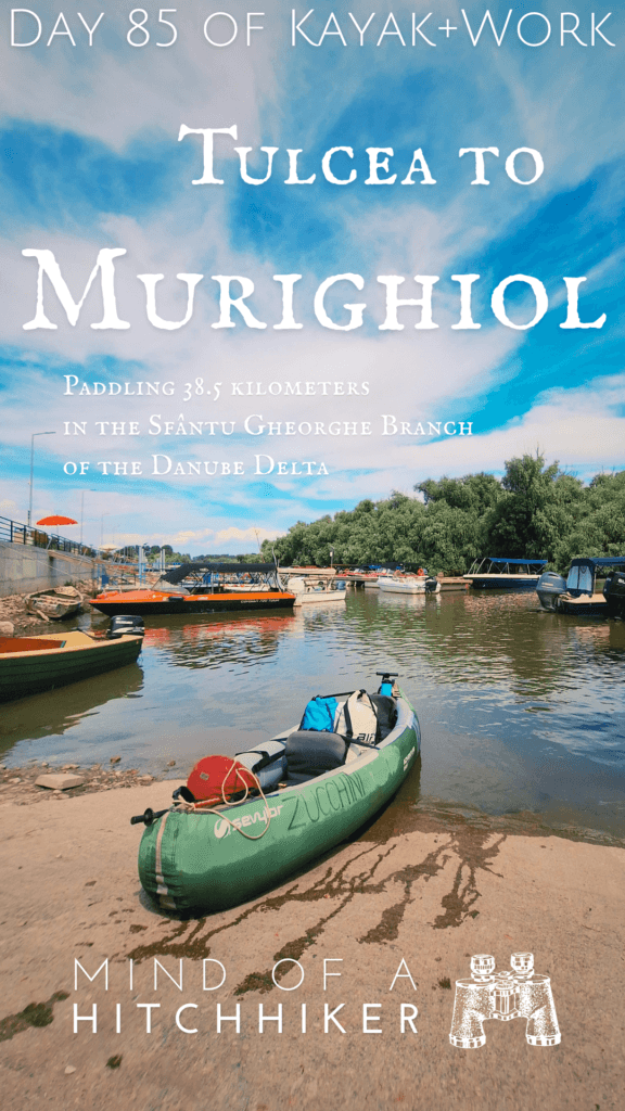 pin kayak trip day 85 Tulcea to Murighiol in the Danube Delta Sfantu Gheorghe Sulina distributary Black Sea approach