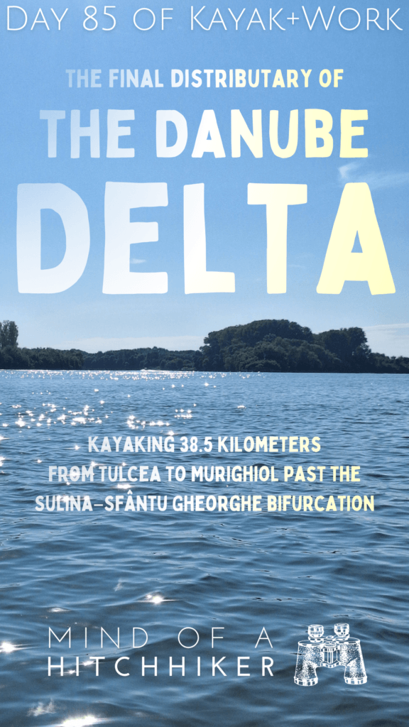 pin kayak trip day 85 Tulcea to Murighiol Sfantu Gheorghe branch Danube Delta kayaking Romania
