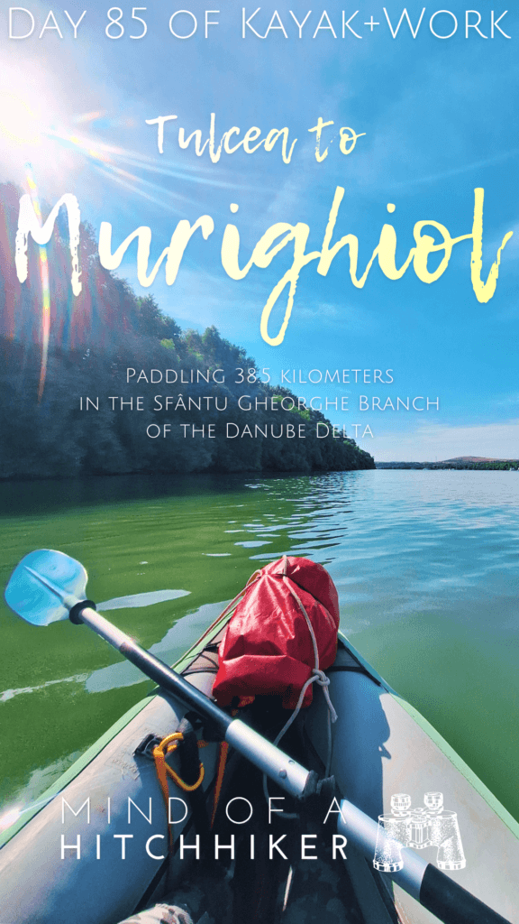 pin kayak trip day 85 Tulcea to Murighiol in the Danube Delta Sfantu Gheorghe Sulina distributary Black Sea approach