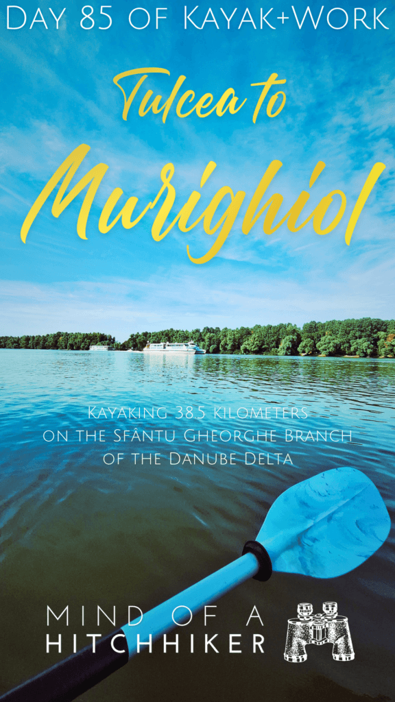 kayak and work day 85 Danube Delta kayaking Romania Sfantu Gheorghe branch to the Black Sea express ferry