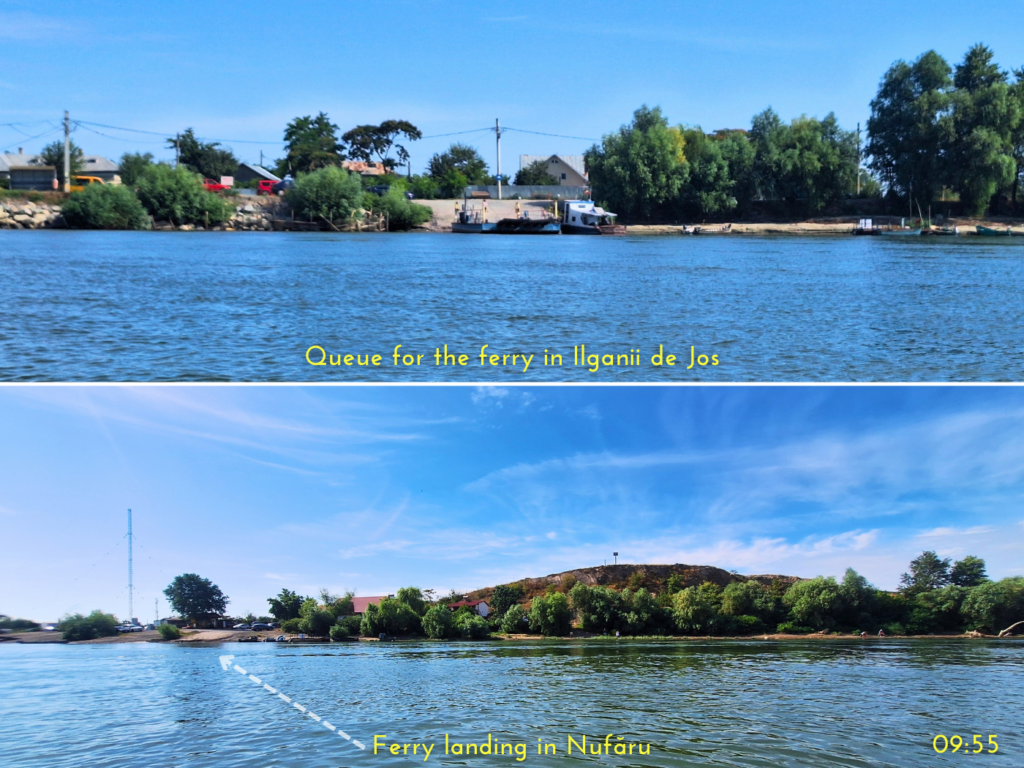 Nufaru Ilganii de Jos ferry crossing Danube Delta Romania Tulcea county kayaking to Murighiol