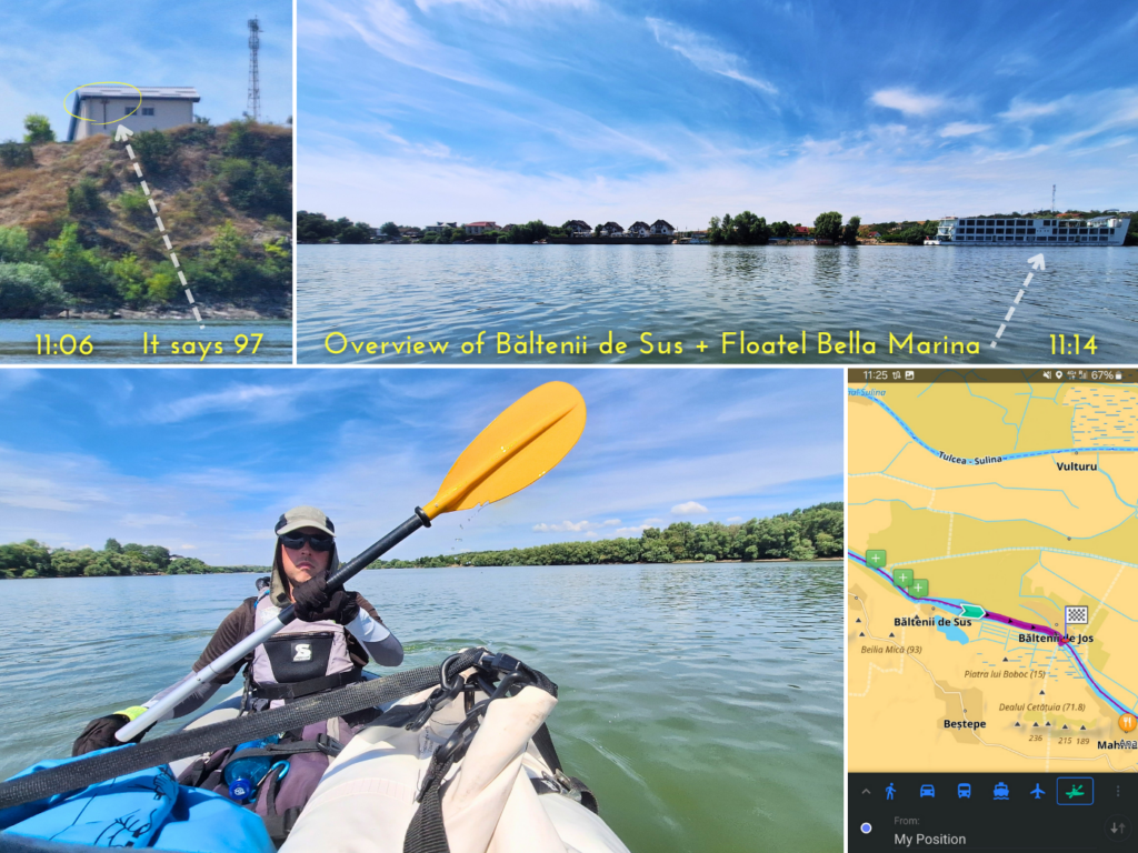 collage Baltenii de Sus Romania Danube River Sfantu Gheorghe branch hotel Bella Marina 97 kilometers to the Black Sea