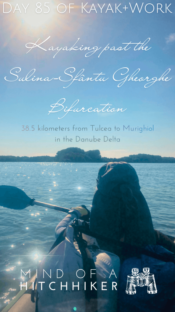 pin kayak trip day 85 Tulcea to Murighiol Sfantu Gheorghe branch Danube Delta kayaking Romania