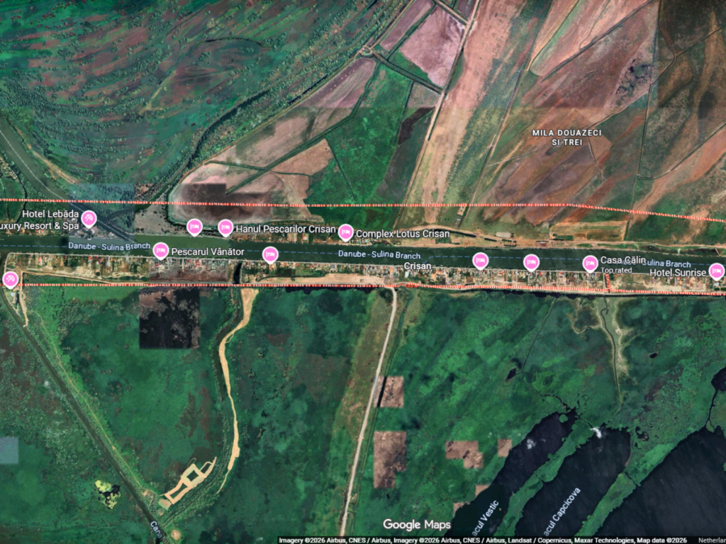 day 85 kayaking Sulina channel Hotel alley in Crisan Danube Delta